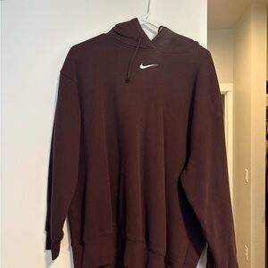 Men’s Nike Brown Hoodie with White Logo M